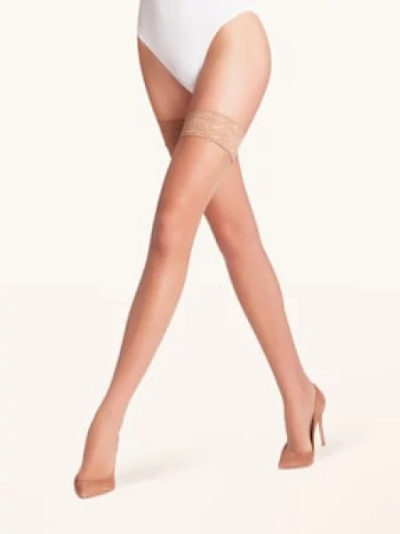 Falke Podkolanówki Shelina beige beżowe