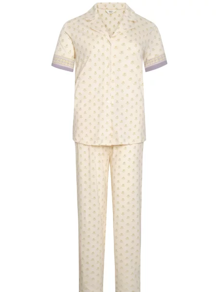 Dagi Pižama / kremna / pastelno modra bež