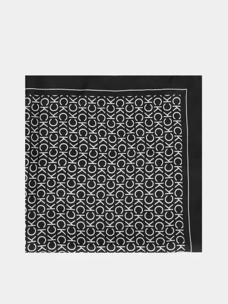 Calvin Klein Monogram Хустка Шовк чорний