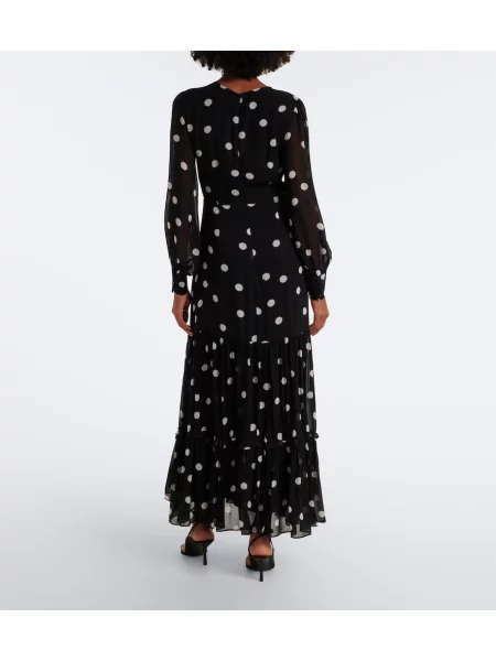 Rochie midi Rixo cu buline negru