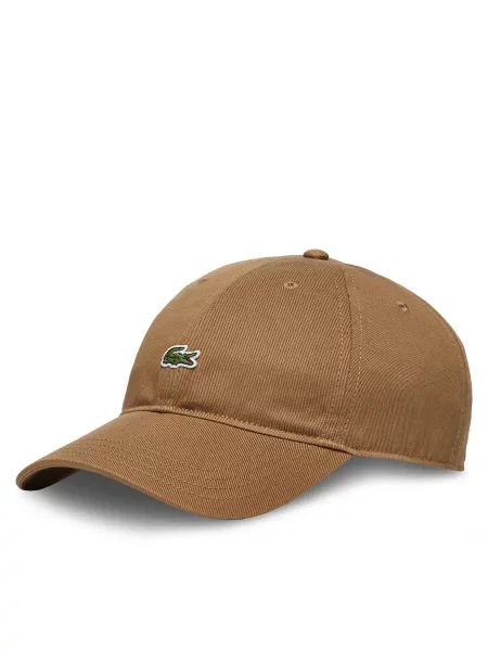 Кепка Lacoste с аппликацией бежевая
