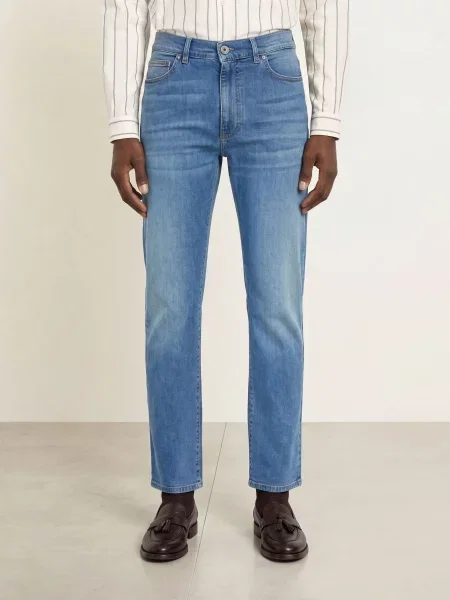 Paul Džíny Paul Tapered Fit light blue modré