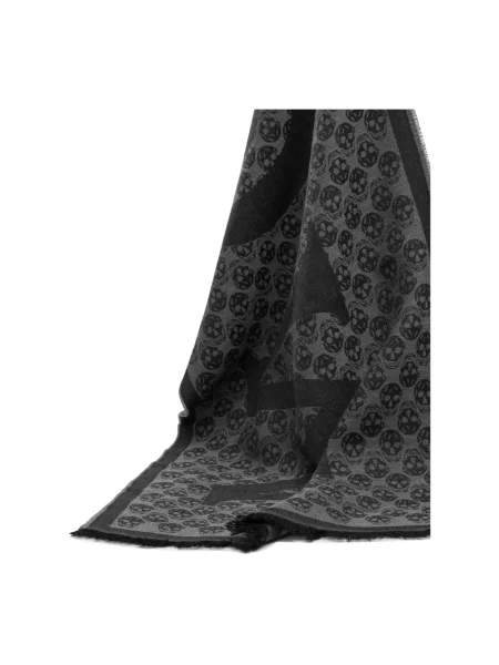 Szal Alexander Mcqueen z logo szara