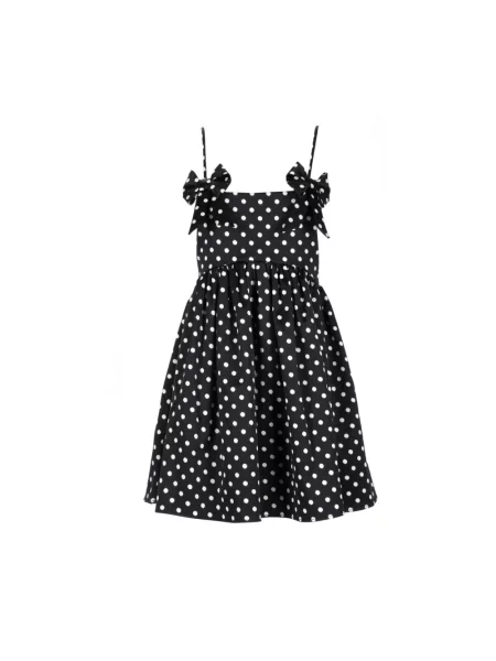 Sukienka mini Ganni w grochy czarna