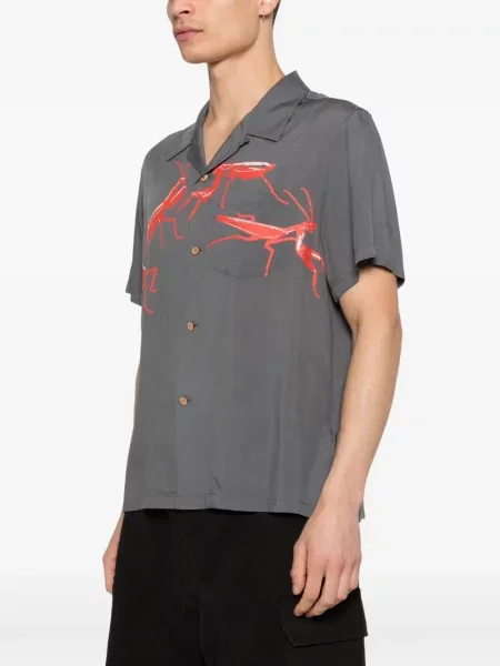 Графичен риза Jw Anderson с принт сиво