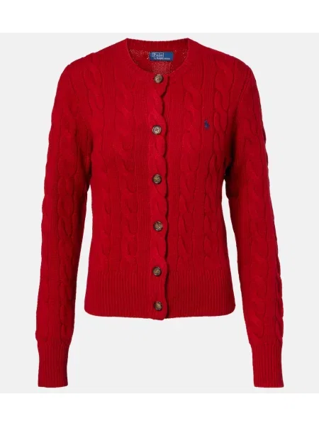 Cardigan Polo Ralph Lauren de lână roșu