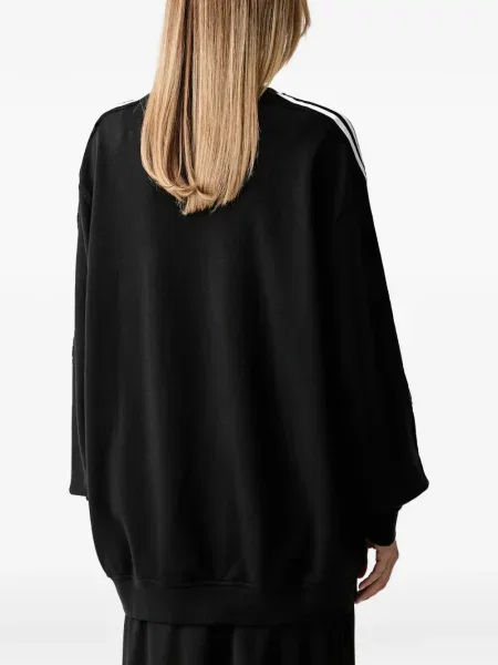 Decupat geacă Adidas cu glugă cu model piele de șarpe alb
