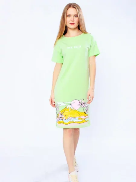 Носи своє Сукня-футболка Без підкладки зелений