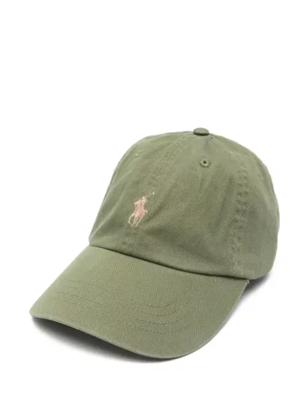 Haftowane satynowe spodnie Polo Ralph Lauren do kolan czarne