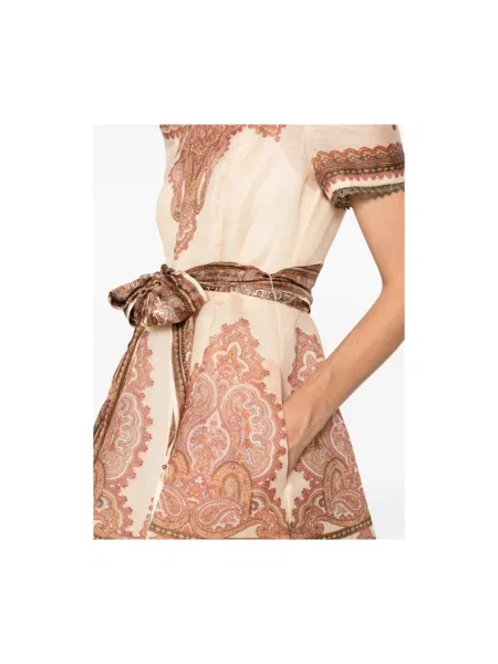 Sukienka mini Zimmermann beżowa