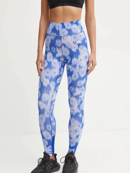 Legginsy Optime Essentials Allover Print Flower Tie-Dye niebieskie