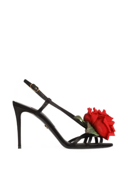 Sandale Dolce & Gabbana din satin negru