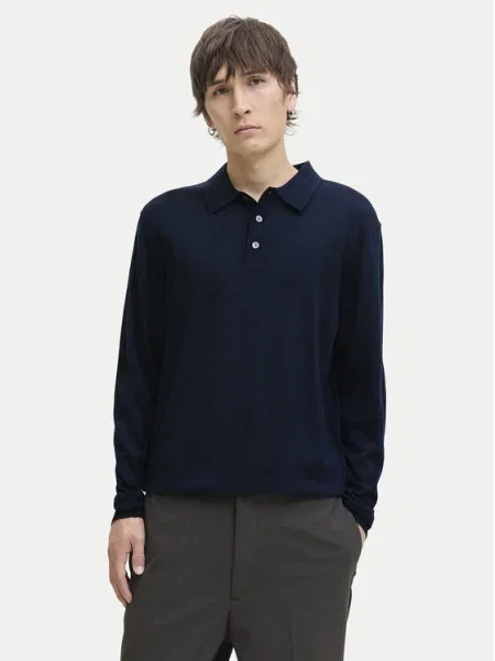 Jack&Jones Pulover Merino Bleumarin albastru