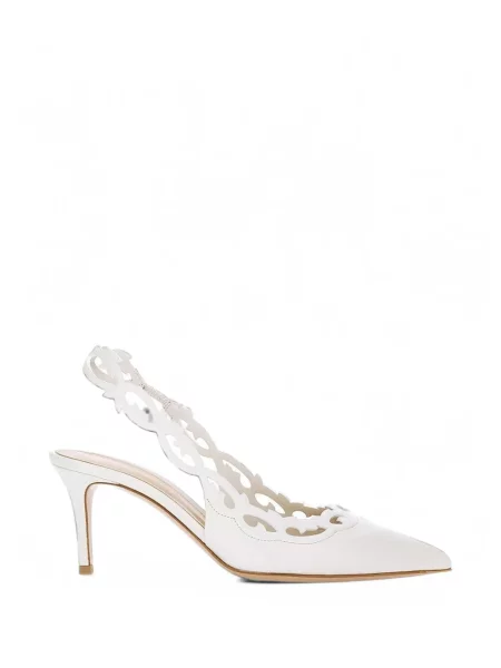 Pantofi cu toc Gianvito Rossi slingback alb