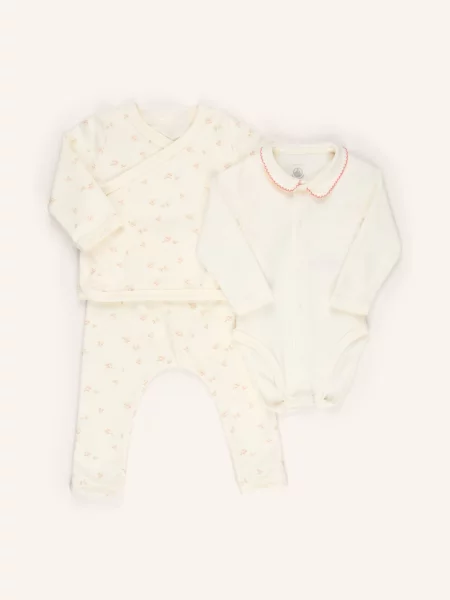 Petit Bateau Sada: Bunda Body A Legíny režná / starorůžová