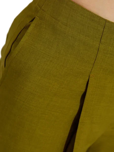 Pantaloni Theory plisate verde