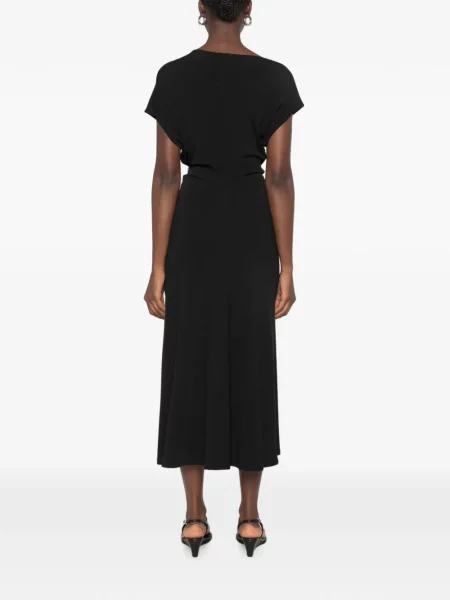 Rochie midi Vince drapată negru