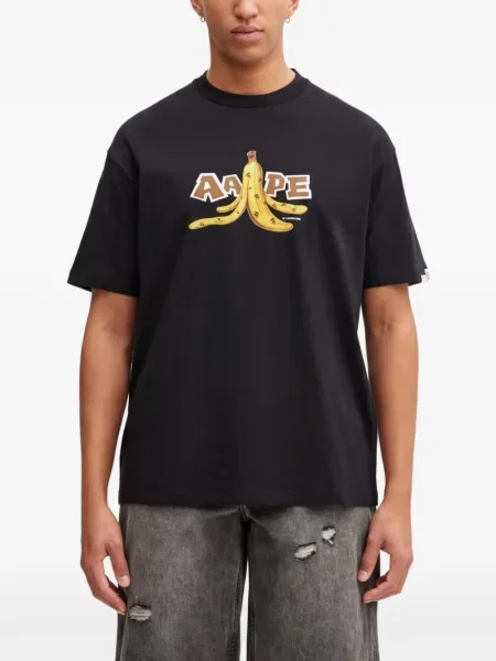 Tricou Aape By A Bathing Ape cu imagine negru
