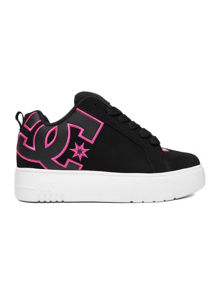Sneakersy Dc Court Graffik na platformie czarne