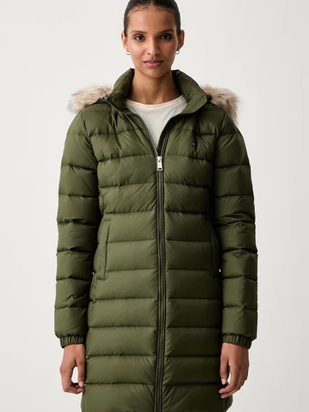 Tommy Jeans Palton de iarnă Essential oliv verde