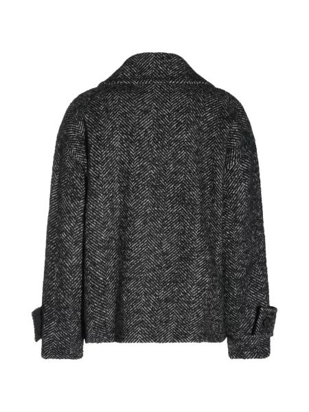 Geacă Antonelli cu model herringbone negru