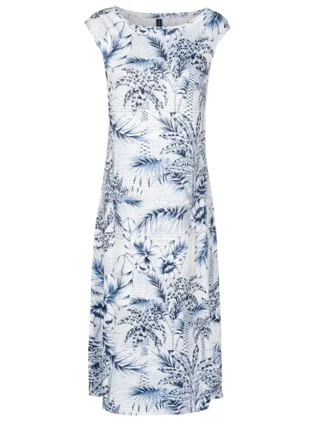 Sukienka midi Lygia & Nanny z nadrukiem do kolan garniturowa niebieska
