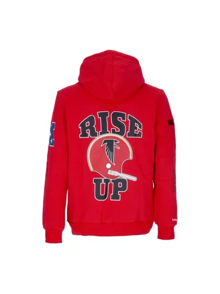 Bluza z kapturem Mitchell & Ness polarowa czerwona