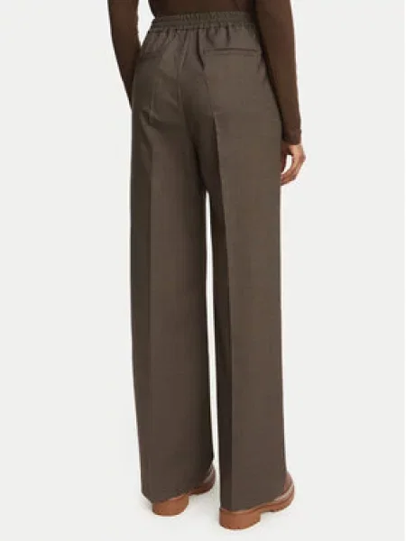 Kalhoty z materiálu Weekend Max Mara hnědé