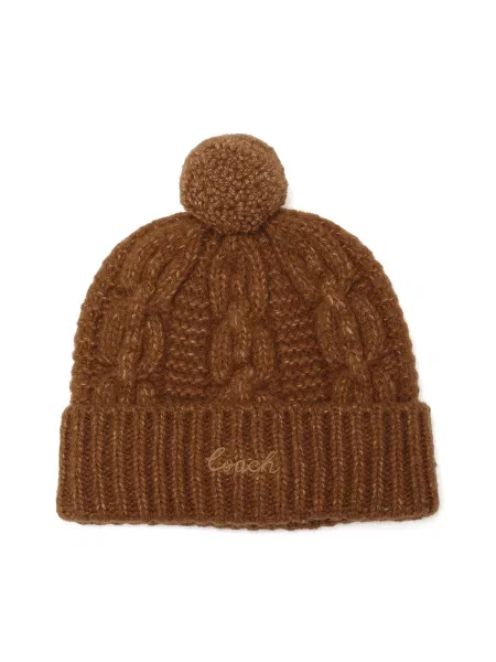COACH Căciulă caramel maro