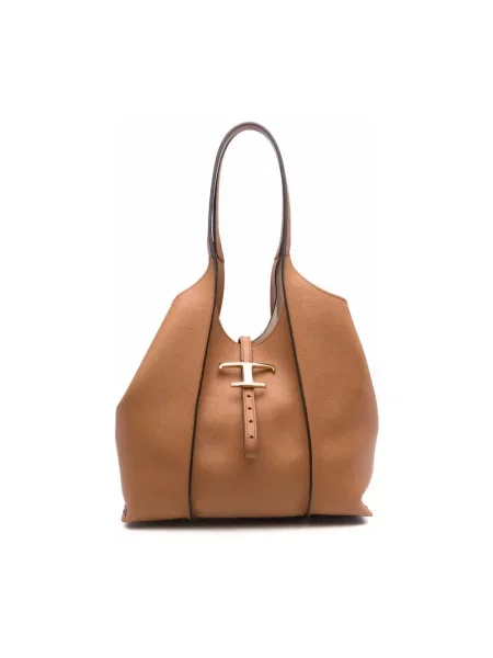 Shopperka Tod's skórzana brązowa
