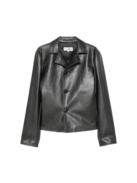 Kurtka skórzana Mm6 Maison Margiela czarna