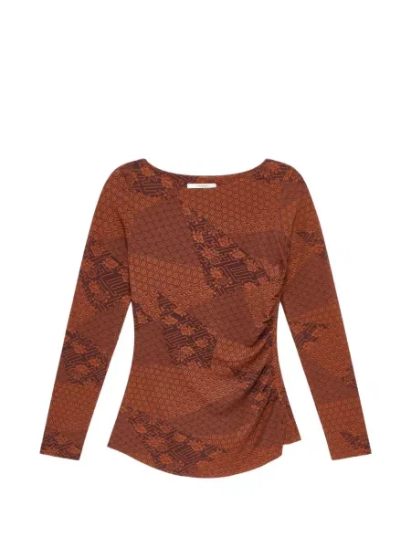 Tricou Maliparmi drapate roșu