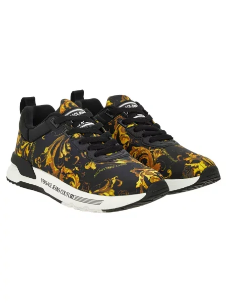 Sneakersy Versace Jeans Couture z nadrukiem czarne