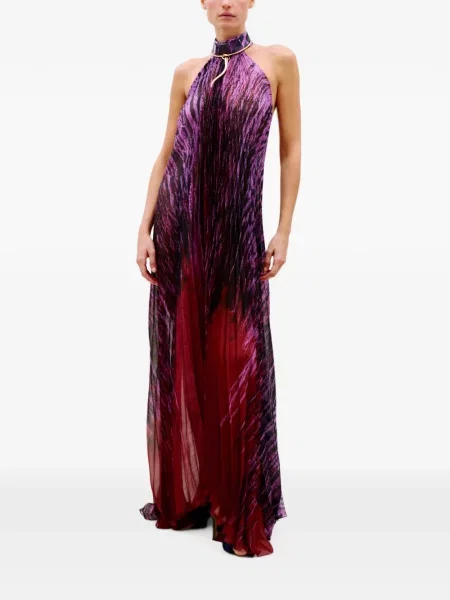 Rochie maxi Silvia Tcherassi cu imagine cu imprimeu abstract violet