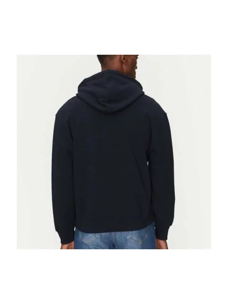 Geacă de blugi Guess Jeans cu glugă albastru