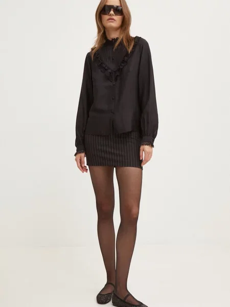 Блузка HUGO однотонна чорний