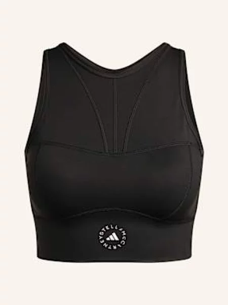Oříznuté tělocvična top Adidas By Stella Mccartney černý