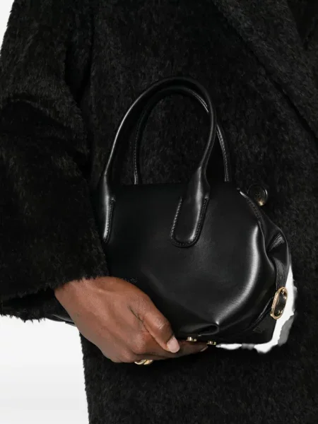 Geantă shopper Themoirè cu cataramă negru