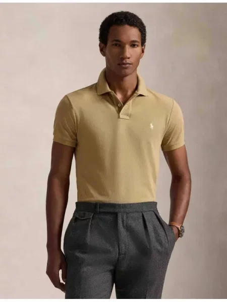 Tricou polo Polo Ralph Lauren bej