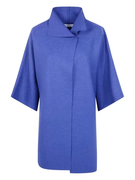 Krótki kołnierzykowy płaszcz Harris Wharf London niebieski