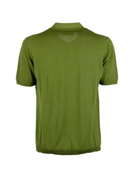 Scurt tricou polo Alpha Studio tricotate verde