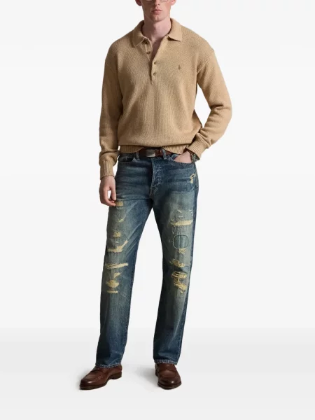 Șosete Polo Ralph Lauren cu broderie în carouri de flanelă verde