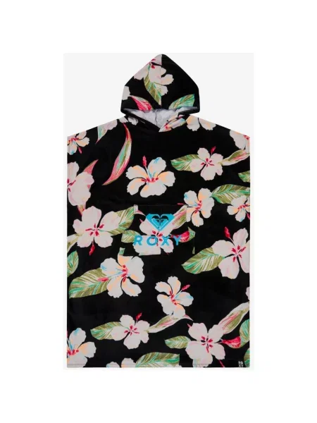 Ponczo ROXY Stay Magical Printed anthracite spring charming czarne