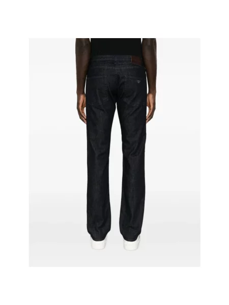 Jeansy straight leg Emporio Armani czarne