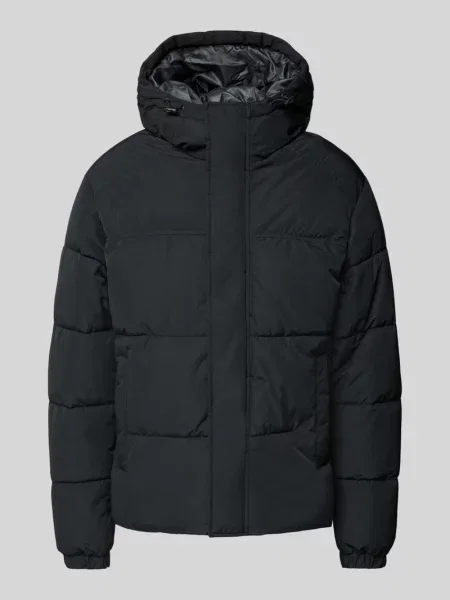 Kurtka pikowana z kapturem model ‘BRADLEY’ Jack & Jones czarna
