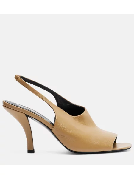 Sandale Toteme din piele slingback bej