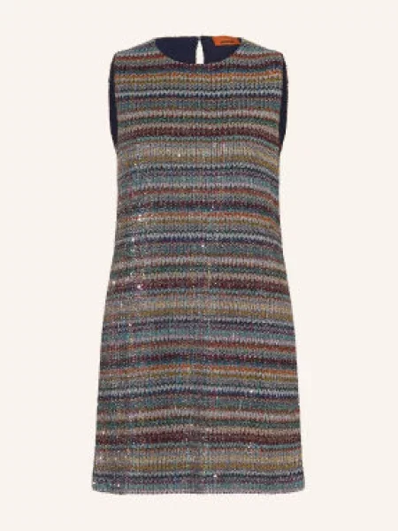 Missoni Pletené Šaty S Flitry A Třpytivou Přízí světle / tmavě červená / modrá šedá