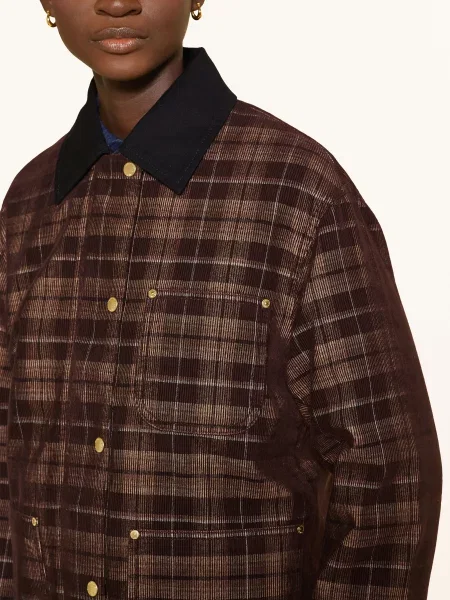 Marc O'polo Denim Kordová Bunda tmavě hnědá béžová