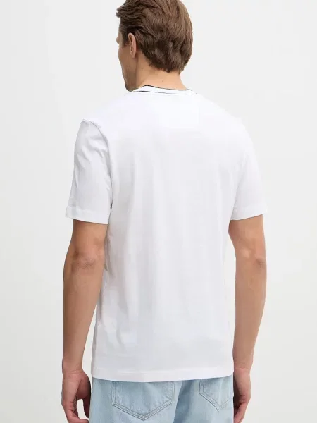 BOSS Green tricou din Tee 5 alb