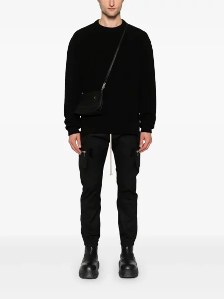Vilnonis megztinis Rick Owens juoda